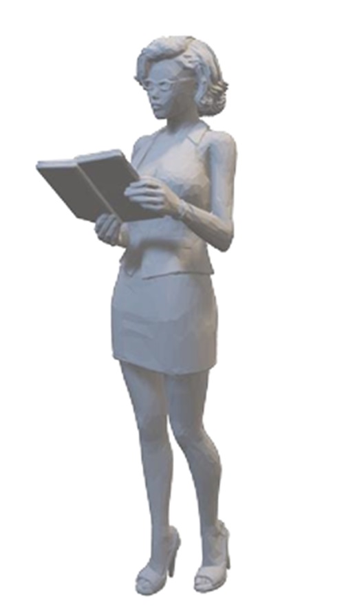 S Scale Woman with a Notepad